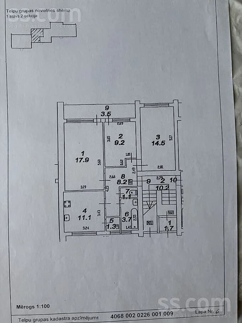 Trīsistabu dzīvoklis — Liepu iela 3 — bilde 3
