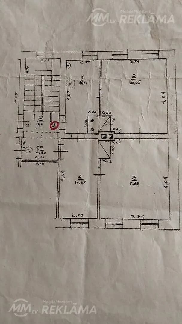 Dzīvoklis Rīgā, Āgenskalnā, 54 м², 3 ist., 2 stāvs. — bilde 4