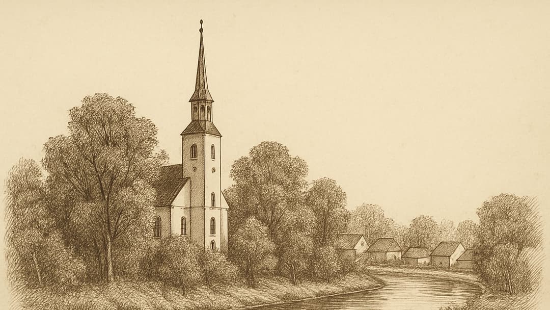 Iecava — litogrāfija